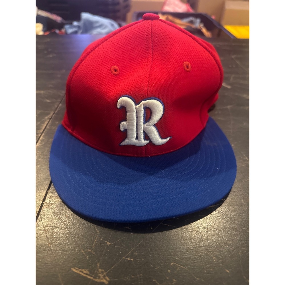 Pacific Headwear D-Series 9D7P Red Blue R Logo Flexfit Baseball Hat SM-MED